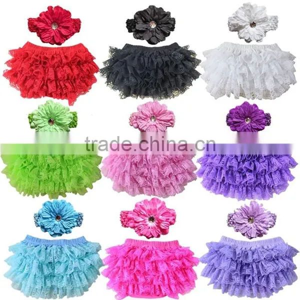New Arrival Baby Bloomers Wholesale Multi-color Softful Ruffle Bloomers photo-3
