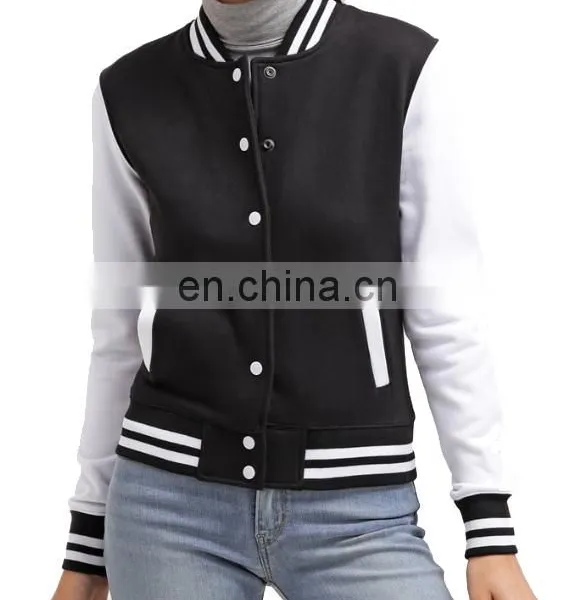 Chinese Manufacturer Woman Custom Baseball Jacket photo-2
