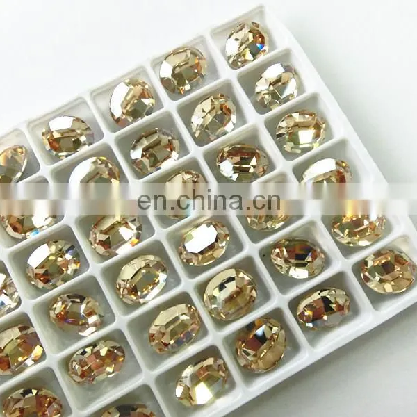 Oval Crystal Fancy Stone Machine Cut Point With the Real Silver photo-2
