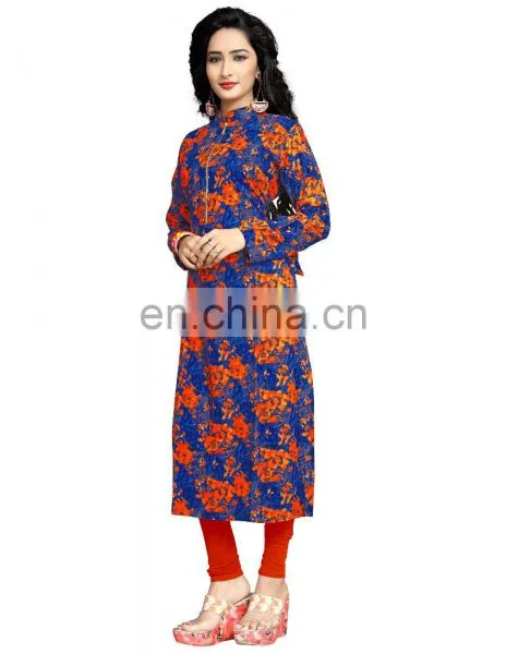 Casual Party Wear Chain Style Rayon Soft Cotton Kurtis 2017