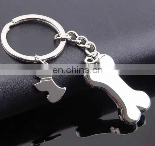 Dog Bone Metal Keychain 3D Zinc Alloy Promotional Gift photo-3