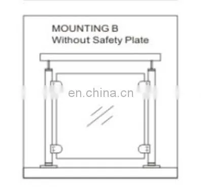 Stainless Steel Glass Railing Design Balustrade Post Clamps With Security Bottom Plate To Hold Glass photo-4
