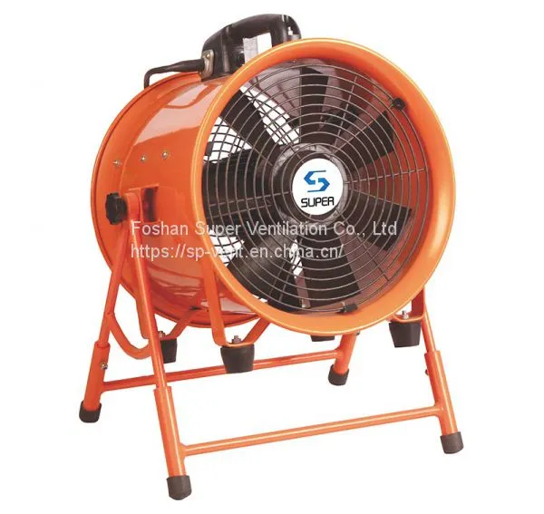 Portable Ventilator With a Stand Orange Portable Blower Portable Explosion Proof Fan Industrial Exhaust Fan photo-3