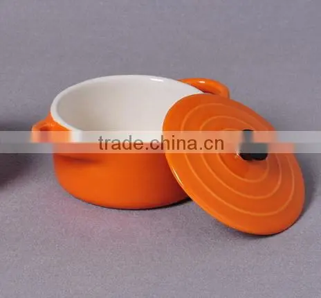 10cm Round Ceramic Casserole Dish photo-2