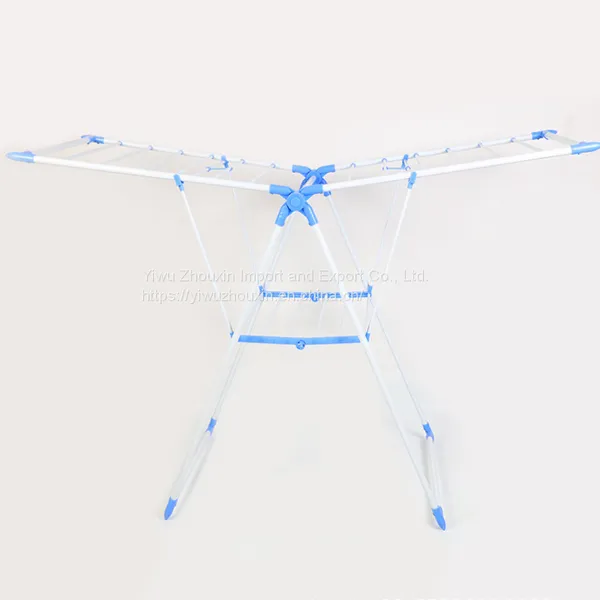 Installation-free Folding Butterfly-shaped Floor Drying Rack Room Built-in Shelf photo-3