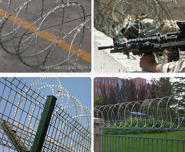 Military Grade Roll Razor Barbed Wire Non Corrosive Resistance Humidity photo-4