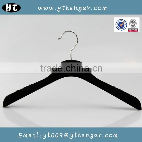 HA7064 Black Flocking Fashionable Coat Hanger Gold Velvet Hanger photo-4