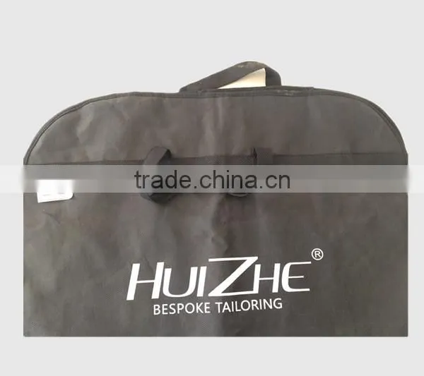 Wholesale Zip Lock Black Non Woven Travel Suit Wedding Dress Cloth Custom Foldable Suit Garment Bag photo-4