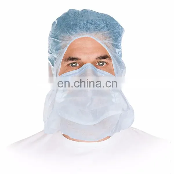 Manufacturer Disposable PP Astronaut Caps Non Woven Hairnet Cap Hood Cover Non-woven PP Hood Balaclava Face Cover photo-5