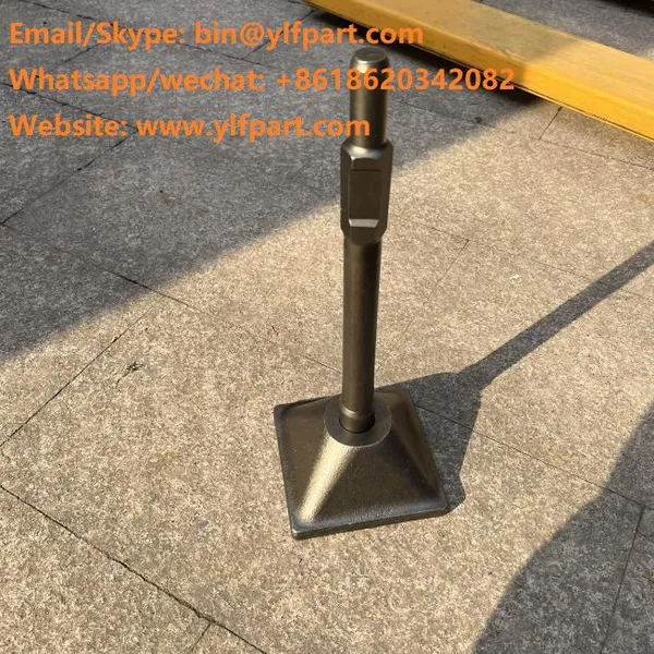 1-3/16 inch (30mm) Tamper Shank, Jack Hammer Plate Tamper 6x6