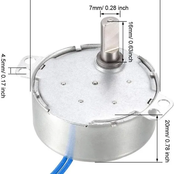 10-12RPM Permanent Magnet Synchronous Motor TYC50 Shaking Head Gear AC100-127V photo-2