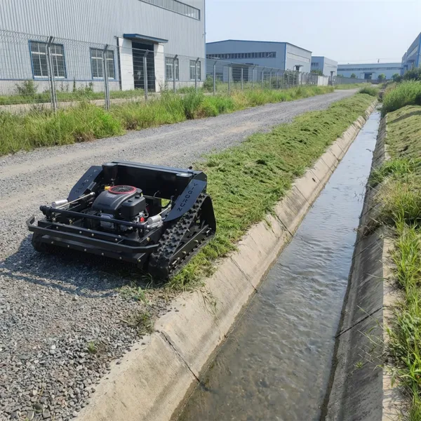 Drainage Channels Embankment Upkeep Unmanned Caterpillar Tank Lawnmower Made in China Manufacturer Factory