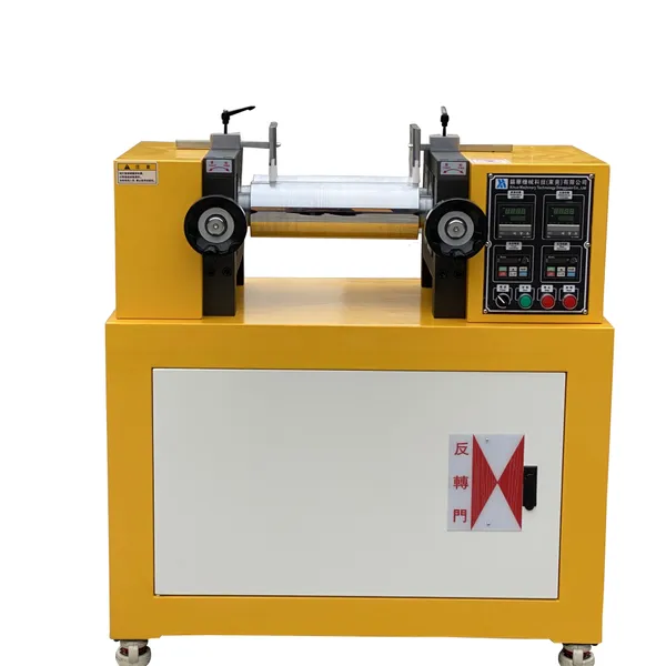 Compact Laboratory Two Roll Mixing Mill for PE PP Polymer Material Mixing and Testing photo-5