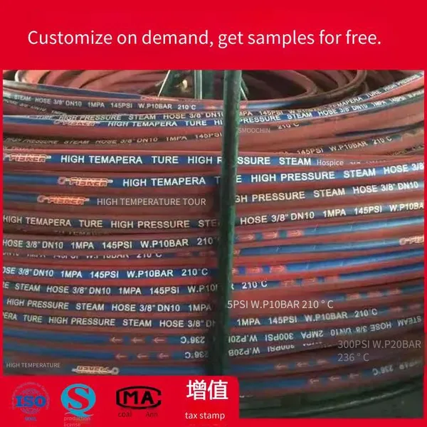 Epdm Rubber Hose Reinforced With Steel Wire, Acid and Alkali Resistant, Temperature Resistant up to 230°c photo-3