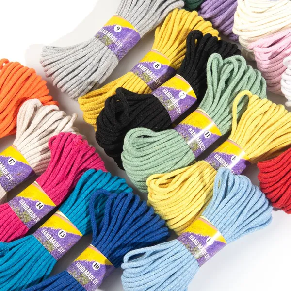 Wholesale Colored 3MM 10M/Pack Braided Macrame Cotton Rope