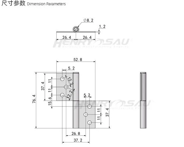 Stainless Steel Flag Hinge Bathroom Door Removable Flag Hinge Passageway Door Shaft Fire Hinge photo-4