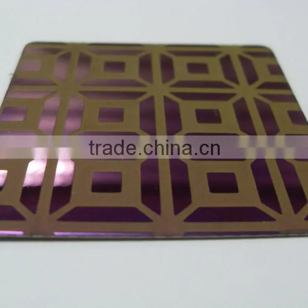 316 High-quality Mirror Colored Etching Surface Stainless Steel