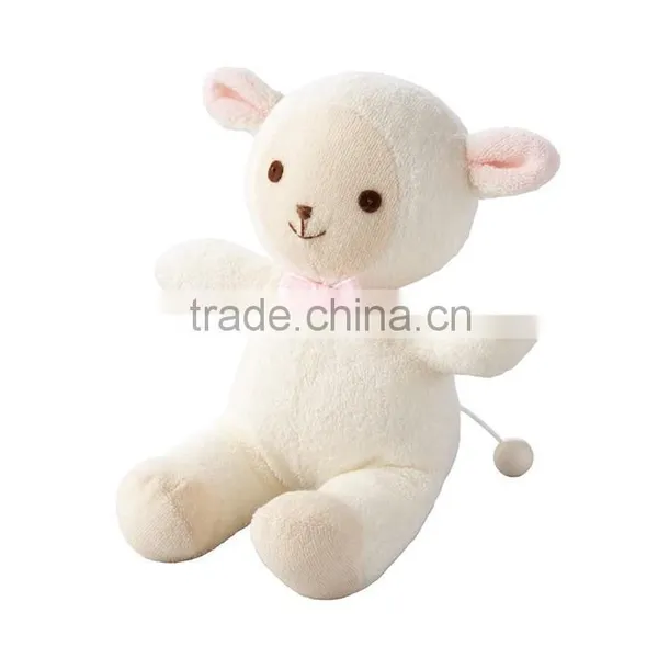Plush Pull String Musical Toy Lamb/Huggable Sound Toys for Baby/Stuffed Animated Toy Sheep with Muisc Box