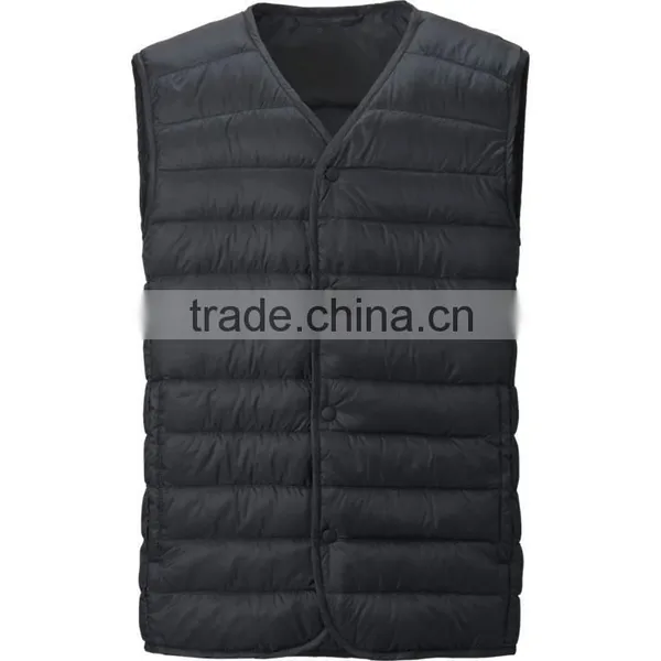 Winter v Neck Style Wholesale 100% Polyester Winter Man Vest Custom