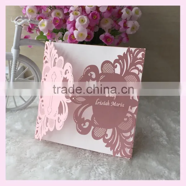 Cheap Laser Cut Cards Wedding Invitation Card Made in Chinese Factory,baby Christening and Quinceanera Inviteation Greetingcard photo-4