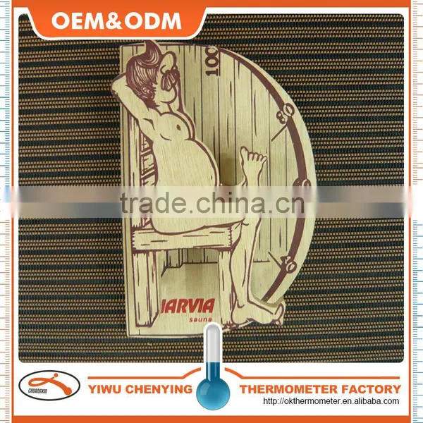 Wooden Sauna Thermometer Arrow Scale High Temperature Competitive Price Eco-friendly Material Instant Fast Measuring
