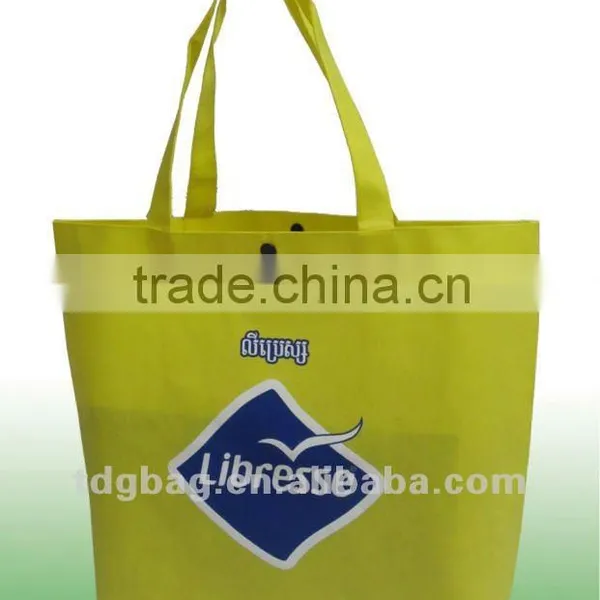 2014 Yellow Non Woven Promotion Shopping Bag