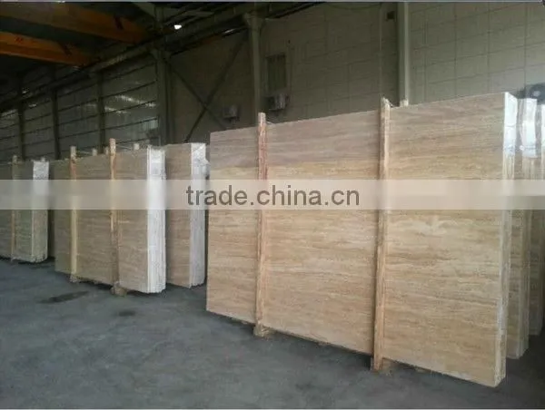 Classic Light Travertine and Mable Type Yellow Travertine Tiles Quality Choice