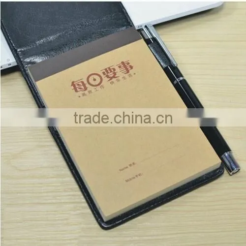 Fashion Business Hot Sale Embossed Custom Leather Notepad Holder photo-5