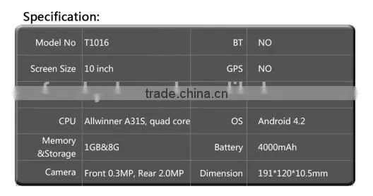 10.1 Inch Android Tablet Pc, Android Tablet Without Sim Card photo-3