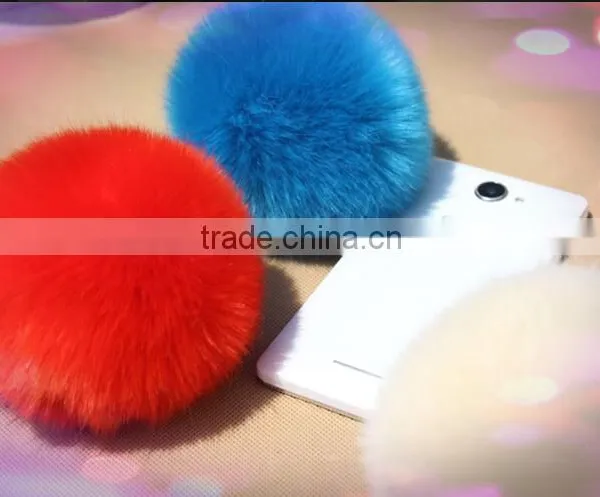 Hot Sale Fake Rabbit Fur Balls Unisex Keyring 9cm Size Fashion Accessories photo-2