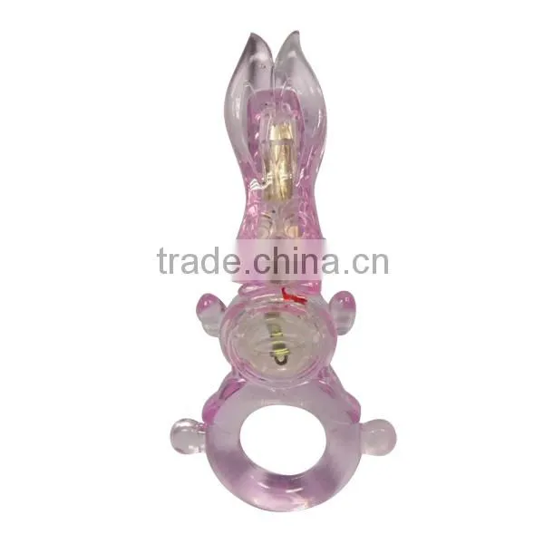 Rabbit Vibrating Cock Ring for Penis Enlargement photo-5