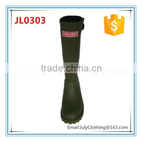 New Fashion Ladies Women England Style Long Arm Green Rain Gum Boots photo-4