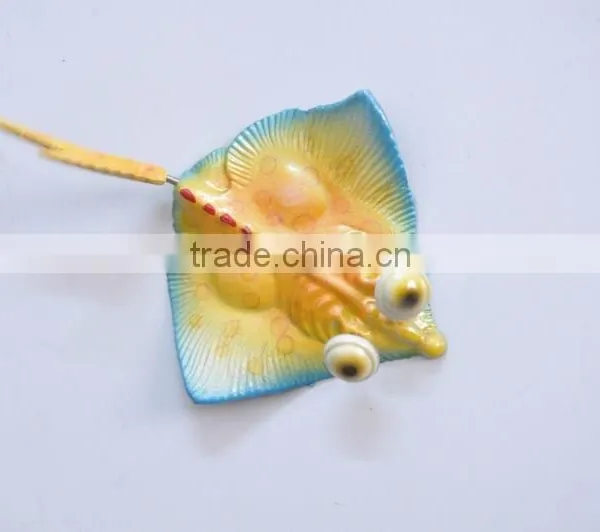 5 Inch Pearl Powder Surface Butterfish Decoration Plastic Fridge Magnet photo-4