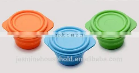 Food Grade BPA-Free, Non-toxic Baby & Toddler Foldable Silicone Bowl With Lids photo-4