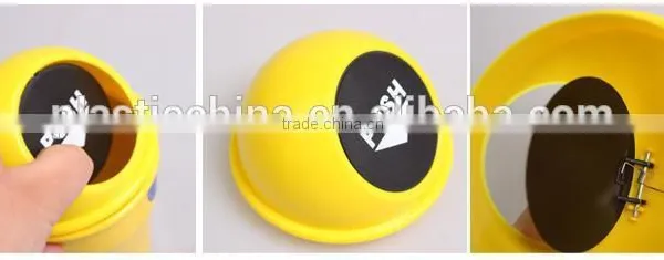 HOT Round Plastic Mini Smart Car Dustbin With Cover photo-3
