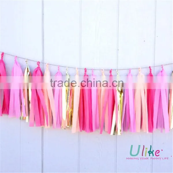 Bulk Diy Tissue Tassel Garland Tissue Paper Garland photo-5