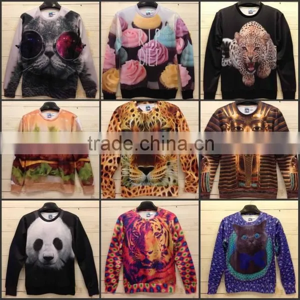 Cheap 3D Digital Print Men's Sweatshirts in Shanhai