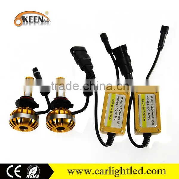 KEEN Universal High Power Led Lamp 12V 40W 9005 Led Headlight Bulb Yellow Case Car Head Light Bulb 3600lm photo-4