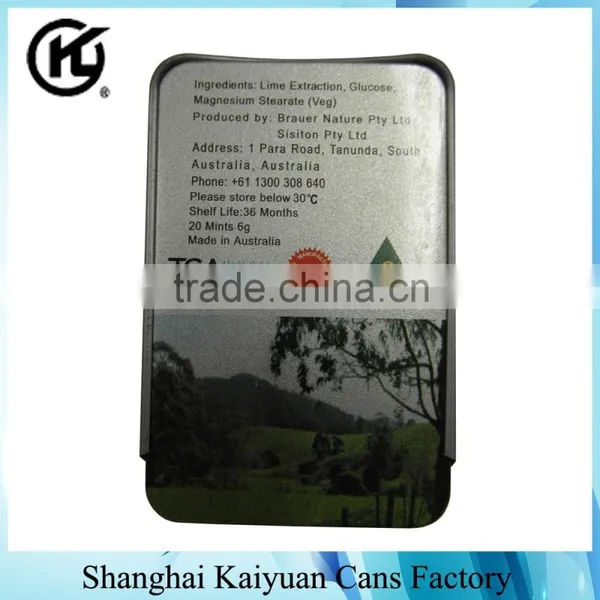 High Quality Tinplate Rectangular Candy Tin Box(Push Over) photo-6