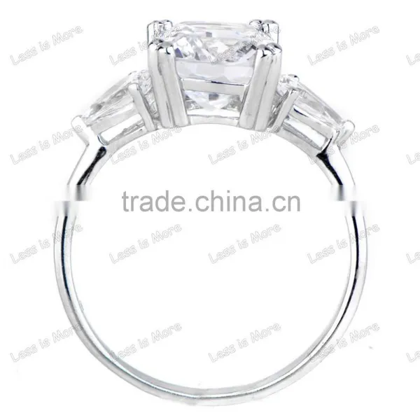 Cushion Cut Diamond Engagement S925 Ring photo-3