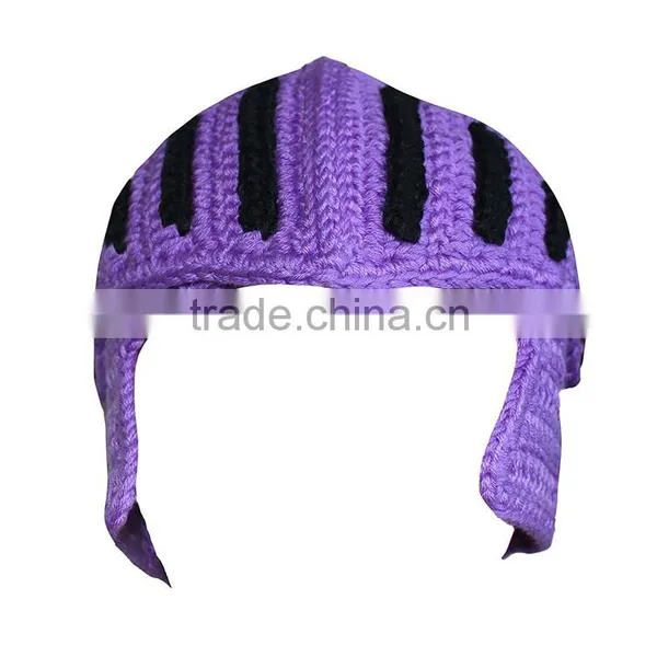 Colorful China Wholesale High Quality Knight Helmet Hat Free Knitted Pattern photo-3