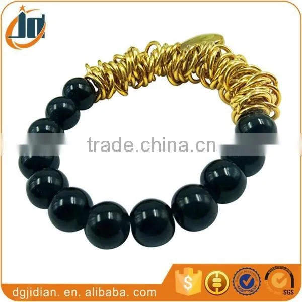 Adjustable Glass Bead Jump Ring Bracelet photo-4