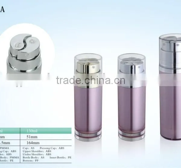 Acrylic lotion bottle with double pump