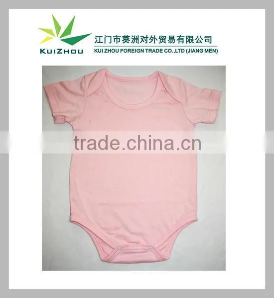 100% Cotton Short Sleeve Blank Baby Rompers Plain Baby Rompers photo-5