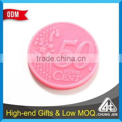 Best Selling Custom Embossed Supermarket Trolley Plastic Caddy Coin photo-4