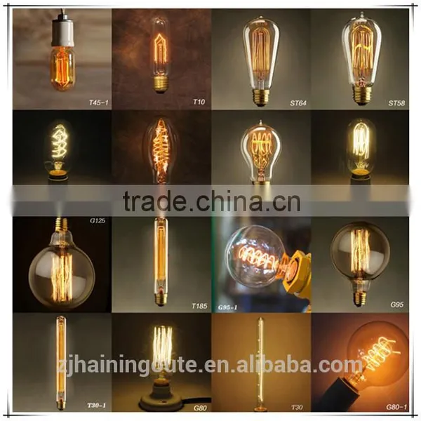 Decorative Edison Lamp ST64 110/220V 40W, Edison Bulbs 60w St64 photo-2