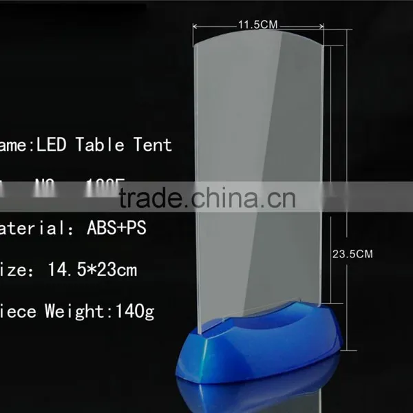 Plastic Acrylic Led Light Flashing Table Tent Card Holder ,Flashing Shining Display Holder For Wine Bar Party photo-5