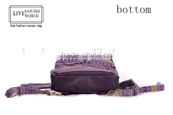Fashionable Canvas Laptop Backpack With Handle and Shoulder Straps photo-4