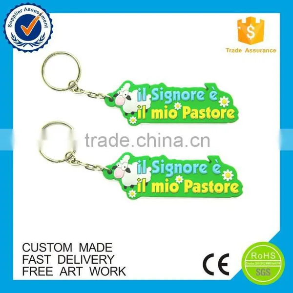 High Quality Cheap Rubber Pvc Souvenir Logo Keychain photo-2