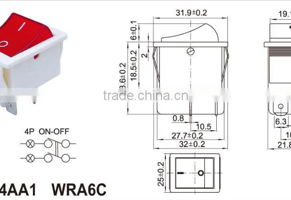 Mini Illuminated Rocker Switch,Hot Selling Rocker Switch/green Lighted Switch photo-3